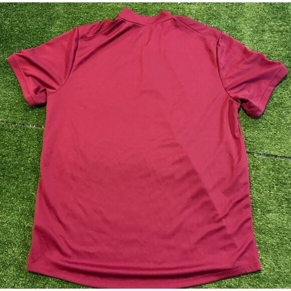 Nike polo mens medium red blade collar lighweight breathable short sleeve RK - Picture 7 of 10